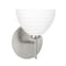 Besa Lighting Brella Mini Sconce, Chalk, Satin Nickel Finish, 1x40W Halogen 1SW-4679KR-SN - alternate 1